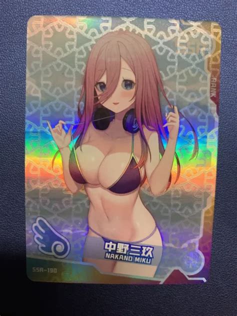 MIKU NAKANO QUINTUPLETS Cute 190 Swimsuit Goddess Waifu Card Girl