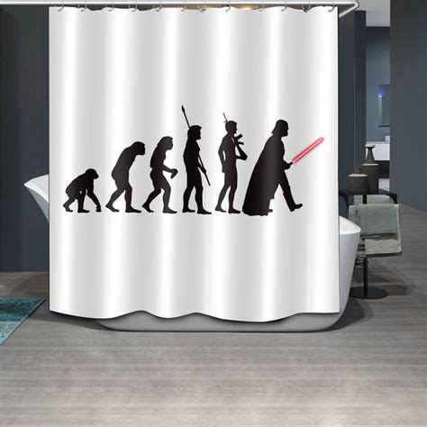 Star Wars Fabric Waterproof Bathroom Shower Curtain Movie Style Hot Tv