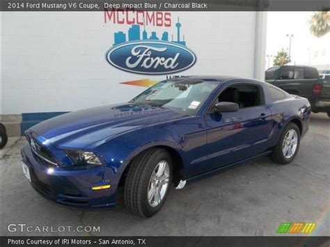 Deep Impact Blue 2014 Ford Mustang V6 Coupe Charcoal Black Interior