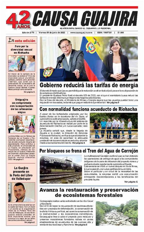 Nuestra Edición De Hoy Viernes 9 De Junio De 2023 Causa Guajira