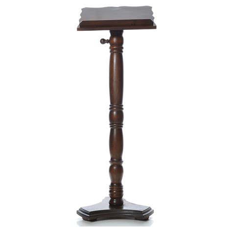 Lectern Column In Turned Solid Wood Adjustable Height