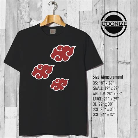 Akatsuki Cloud Naruto Anime Tees Shirt Tshirt Shopee Philippines