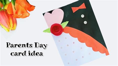 Parents Day Card Making Idea Handmade Easy Beautiful Couple Card
