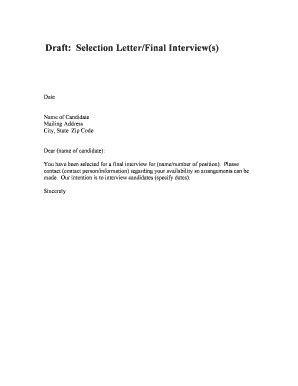 Free Editable Interview Letter Templates In Ms Word Doc Page Pdffiller