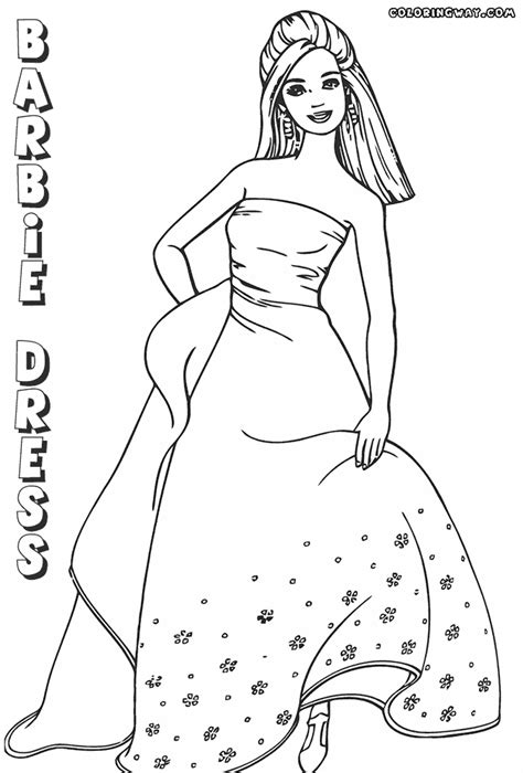 Barbie Dress Coloring Pages Coloring Pages To Download And Print