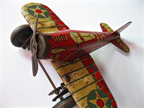 Wasted Wishes Vintage Toys 1940s Tin Army Plane