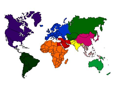 Regions Of The World Map Quiz