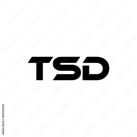 Tsd Letter Logo Design With White Background In Illustrator Vector