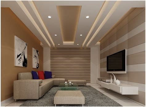 Simple False Ceiling Design For Living Room In