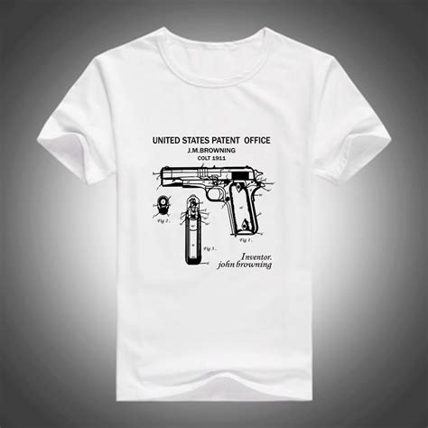 Fashion United States Patent New Harajuku Gun Printed Men Boy Funny T