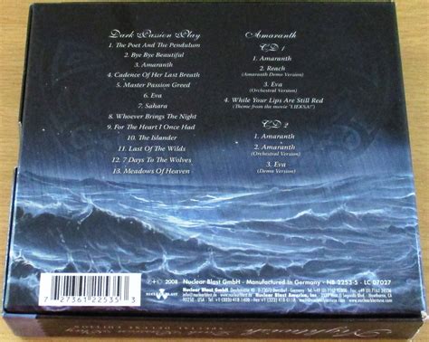 Nightwish Dark Passion Play Special Deluxe Edition Box Set Subterania