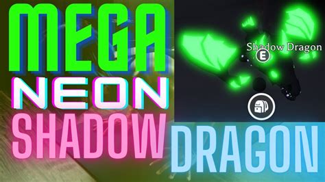 Mega Neon Shadow Dragon Roblox Adopt Me This Pet Is Awesome Youtube