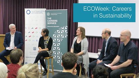 ECOWeek 2017: Careers in Sustainability | Sustainability, Career, Social responsibility