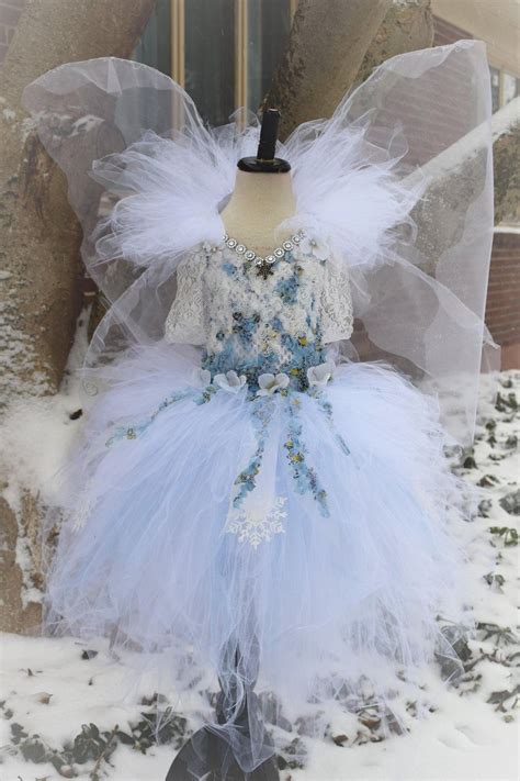 Winter Fairy Dress Fairy Costumewinter Snow Fairy Etsy Snow Fairy