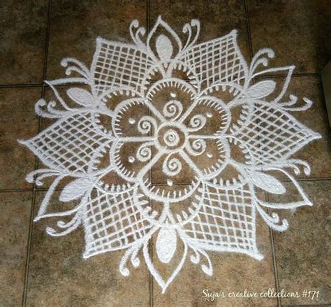 These kolams, popularly known as rangolis with dots the designs are usually done using powdered rice or colored powder, using the hands. Pin by Ramya Parthasarathi on Kolam Designs | Small ...
