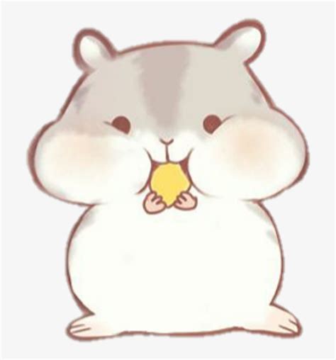 Cute Cricetinae Hamster Eat Eating Yummy Watercolor