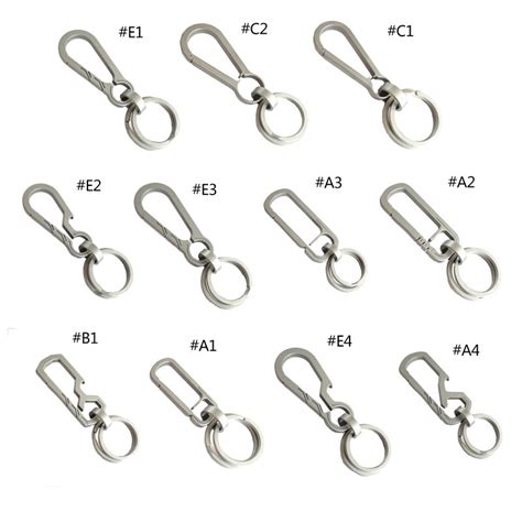 Ultra Lightweight Titanium Alloy Keychain With Key Ring Carabiner Car