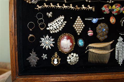 The Old House In Texas Heirloom Jewelry In A Refinished Shadow Box