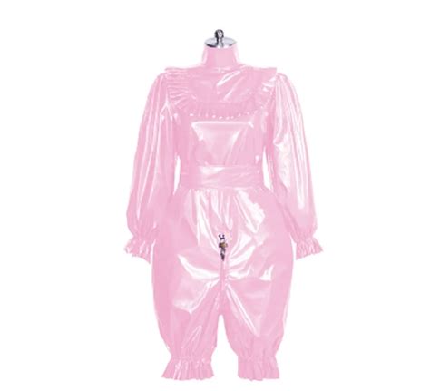 hot sissy cosplay long sleeved pvc material shorts lockable sexy halloween maid women full cross