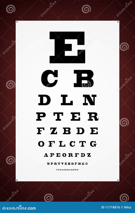 Eye Test Letter Poster Royalty Free Stock Image Image 11718876