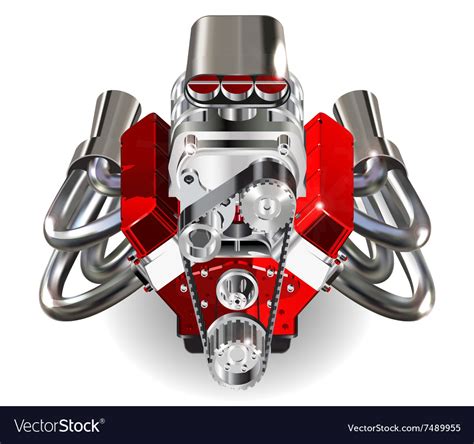 Hot Rod Engine Royalty Free Vector Image Vectorstock