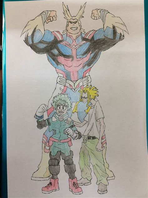 Deku With All Might Both Forms By Cloudtabaxi On Deviantart