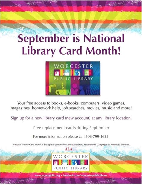 September Is National Library Card Month Sign Up For Your Free Card