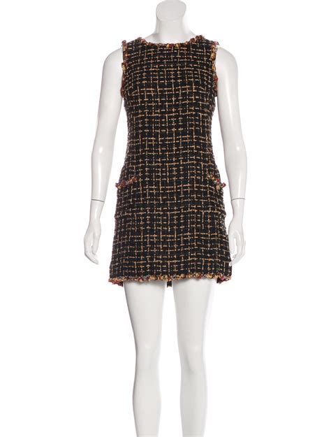 Chanel Embellished Tweed Dress Clothing Cha156673 The Realreal