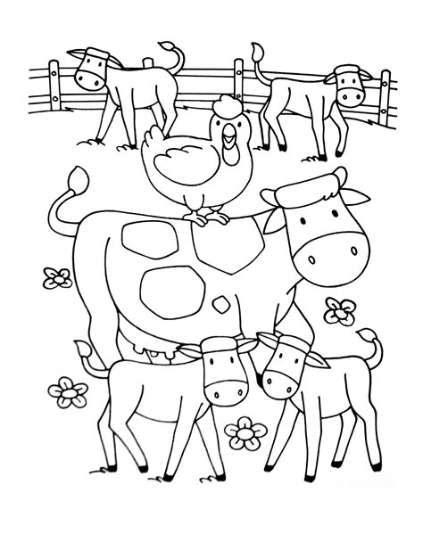 Farmhouse Coloring Pages For Kids Farm Kids Coloring Pages