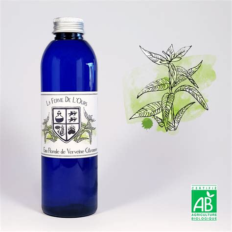 Hydrolat And Eau Florale Bio Verveine Citronnée La Ferme De Lours