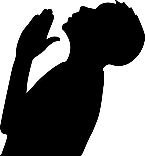 Praying Boy Silhouette Icons Png Free Png And Icons Downloads