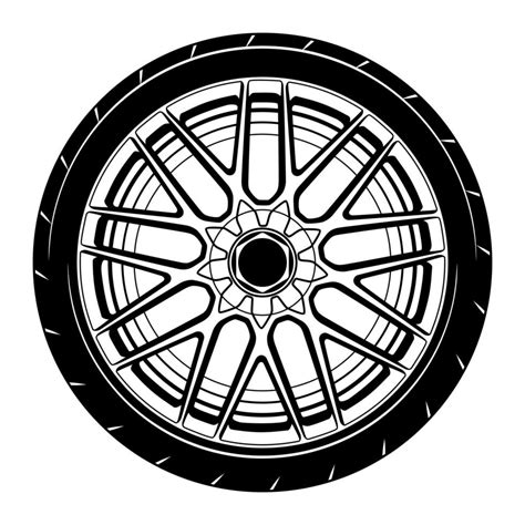 Car Wheel Illustration For Conceptual Design 2027299 Vector Art At Vecteezy