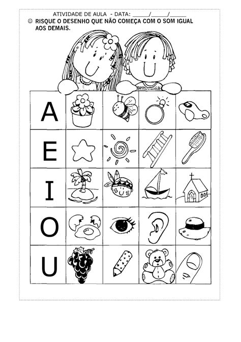 Atividades Vogais Para Alfabetiza O Infantil Desenhos Para Colorir