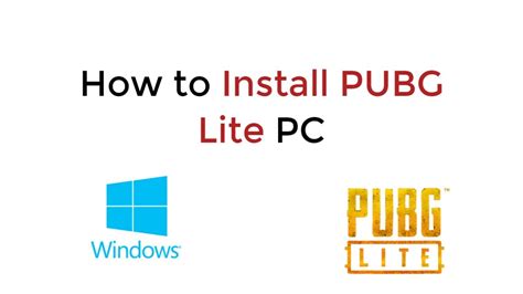 How To Install Pubg Lite Pc Complete Windows Installation Youtube