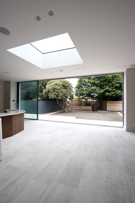 Minimal Windows Slid Open On Rear Extension With Fixed Frameless Roof