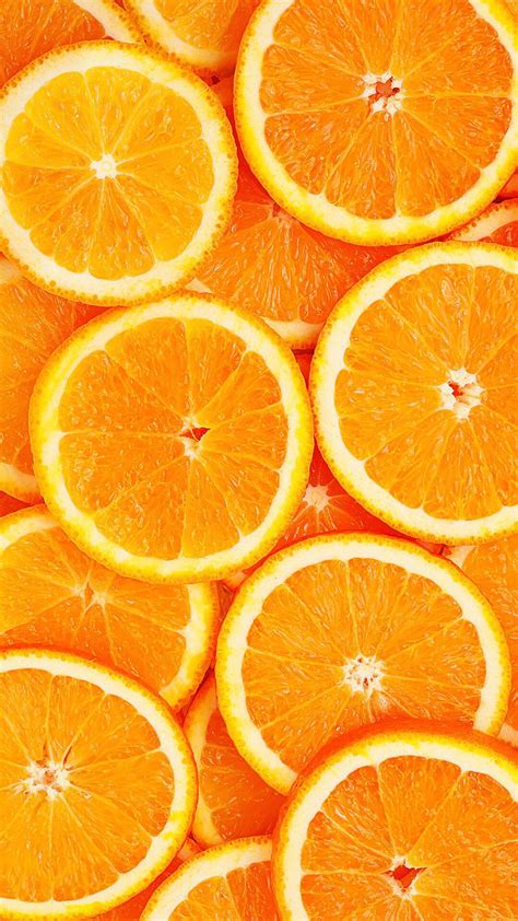 Fruit Orange Pattern Wallpaper Home Screen · Artistic