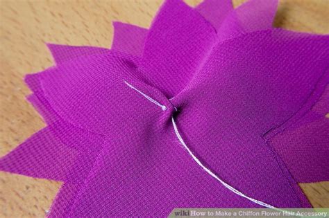 How To Make A Chiffon Flower Hair Accessory 3 Steps