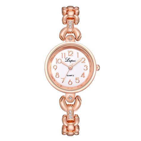 lvpai brand luxury rose women bracelet dress quartz clock fashion simple desgin hollow band