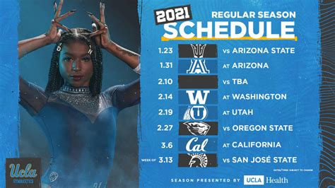 Ucla Gymnastics Releases 2021 Regular Season Schedule Pac 12