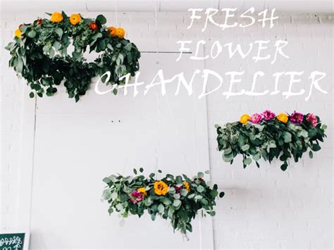 Diy Fresh Flower Chandeliers The Brides Cafe Flower Chandelier