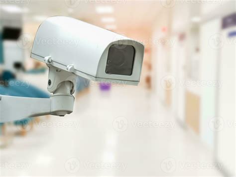 Cctv Closed Circuit Camera Tv Monitoring At Hospital Clinic Building