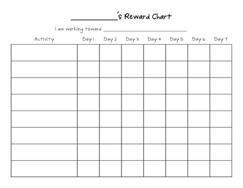 Free Blank Charts To Print Calendar Template Printable