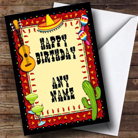 Mexican Personalised Birthday Card The Card Zoo