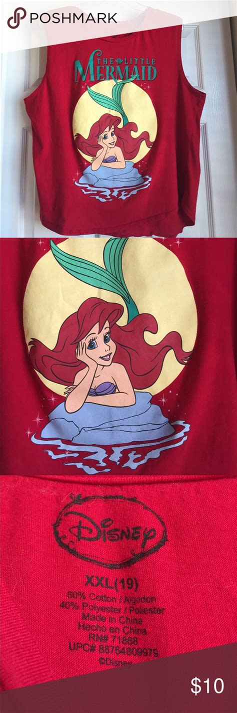 Disney The Little Mermaid Ariel Crop Top Size Xxl Ariel The Little