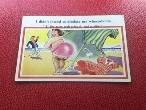 Vintage Comic Humour Postcard Sexy Saucy Silk Stockings Etc Etc