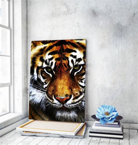 Tiger Canvas Art Tiger Wall Art Tiger Wall Decor Tiger Print Etsy Uk