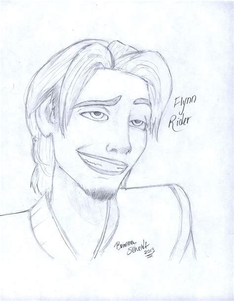 Flynn Rider From Tangled Original Drawing Drawings Male Sketch