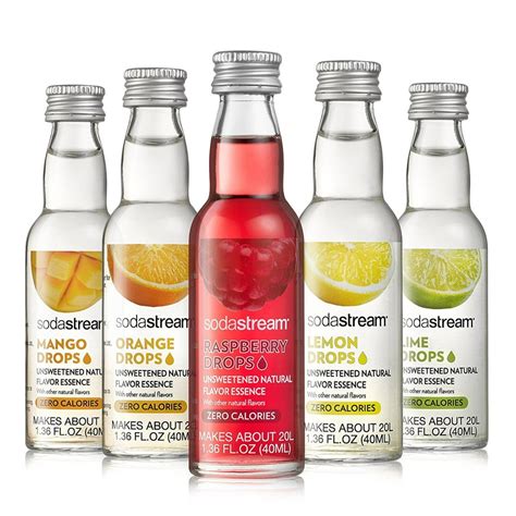 Sodastream Fruit Drops Natural Flavor Essence Variety Pack 136 Fl Oz 5 Count