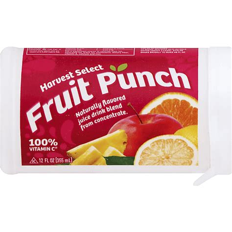 Harvest Select Fruit Punch Concentrate Juice Drink 12 Fl Oz Canister
