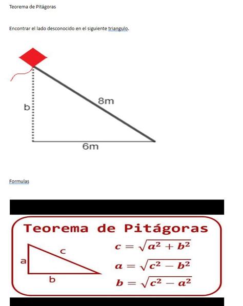Teorema De Pitágoras Como Encontrar Un Cateto Ayuda Por Favor